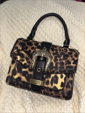 Cavalli Class Leopard Buckle Bag